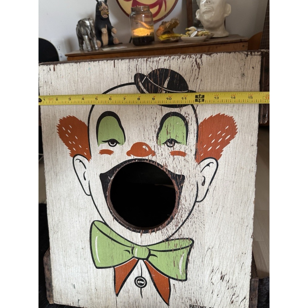 1950's Clown Bean Bag Toss Game Board, Carnival Game, Board Only - Picture 8 of 10